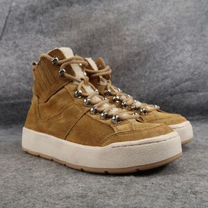 Marc Fisher Shoes Womens 5 Sneaker Boots High Top Leather Platform Mally Fashion